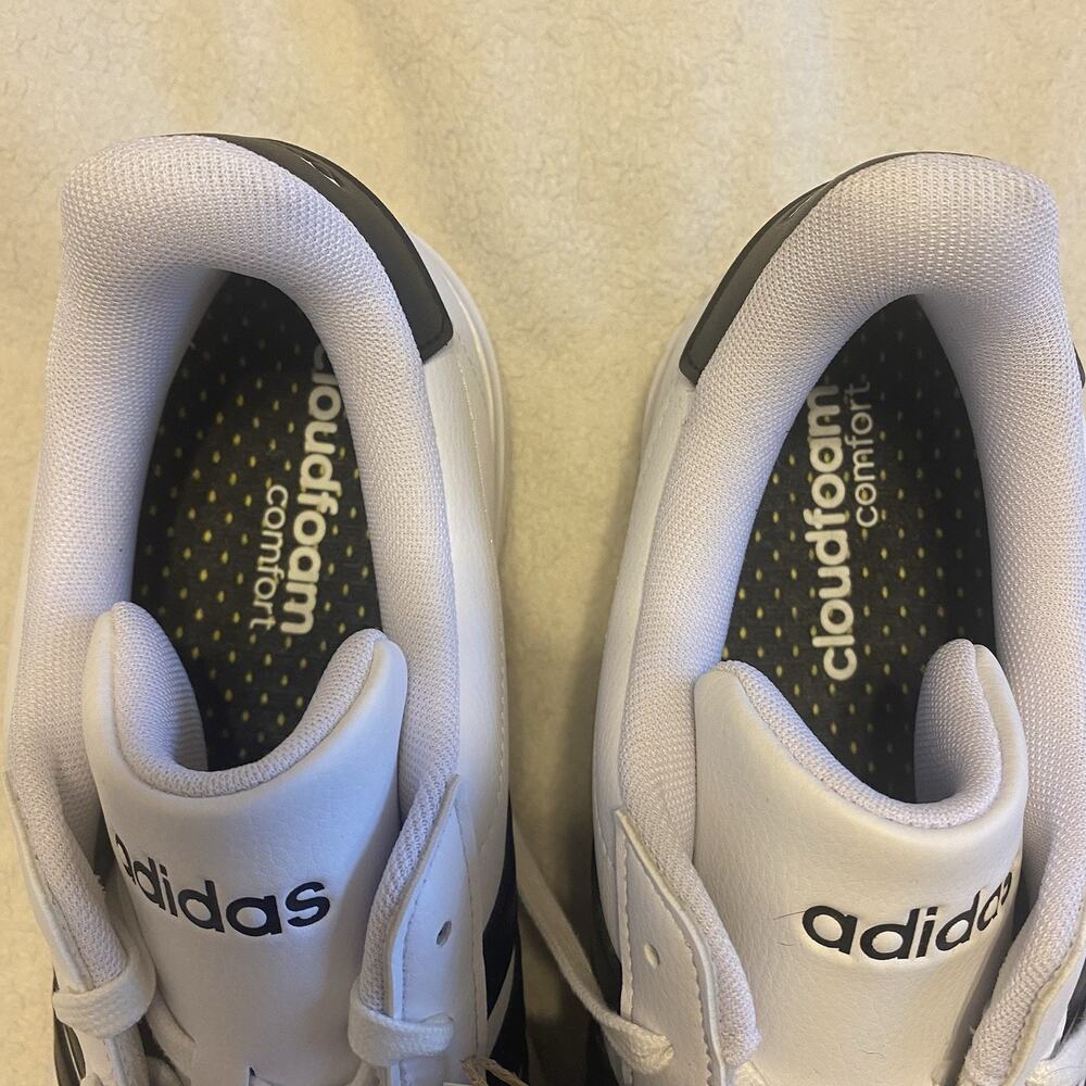 New!! Men’s Adidas GRAND COURT 2.0 Sneaker-Size 10.5 Men-White/Black - Picture 7 of 9